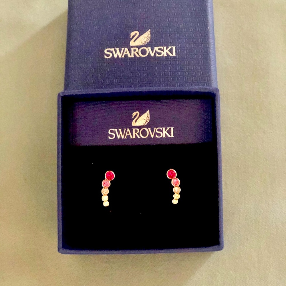 Pink Swarovski Earrings